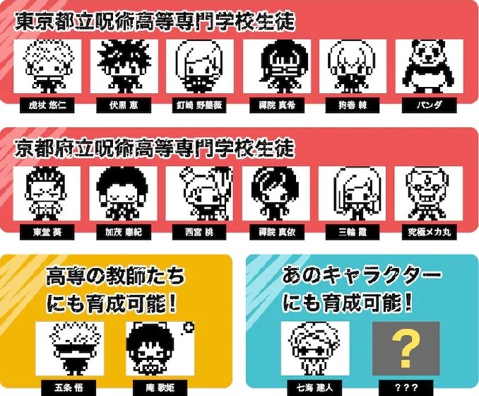 Jujutsu Kaisen : Vos personnages préférés sont désormais disponibles en Tamagotchi.